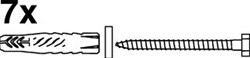 HANDICARE BEVESTIGINGSSET VOOR DOUCHEZITTING MET RUGLEUNING KUNSTSTOF LI28050000-00 LI2805-0000-00 LI2805.0000-00