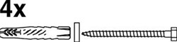 HANDICARE WANDBEUGEL ERGOGRIP GROOT BEVESTIGINGSSET LI28070000-00 LI2807-0000-00 LI2807.0000-00