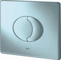 GROHE SKATE AIR BEDIENINGSPLAAT MECHANISCH HORIZONTAAL TWEEKNOPS 197 X 156 X 18MM KUNSTSTOF MAT CHROOM 38506P00
