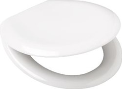 WISA CENTAUR CLOSETZITTING WIT MET DEKSEL VOOR UNIVERSELE TOILETPOT HARTAFSTAND SCHROEFDRADEN 155MM SCHARNIERPOOT/ROZET ROESTVASTSTAAL (RVS) ZITTING/DEKSEL DUROPLAST SCHARNIERBLADEN ROE 1409262201