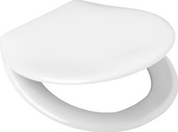 WISA LEO CLOSETZITTING WIT MET DEKSEL VOOR UNIVERSELE TOILETPOT HARTAFSTAND SCHROEFDRADEN 155MM SCHARNIERPOOT/ROZET ROESTVASTSTAAL (RVS) ZITTING/DEKSEL DUROPLAST SCHARNIERBLADEN ROESTVA 1409261401