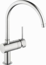 GROHE MINTA KEUKENMENGKRAAN EENGREEPS 356MM HOOGTE 231MM HOOGTE KRAANMOND 223MM VOORSPRONG C-UITLOOP DRAAIBAAR SUPERSTEEL 32917DC0