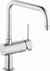 GROHE MINTA KEUKENMENGKRAAN EENGREEPS 309MM HOOGTE 222MM HOOGTE KRAANMOND 223MM VOORSPRONG U-UITLOOP DRAAIBAAR SUPERSTEEL 32488DC0