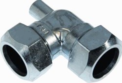 VSH KNELFITTING KNIE KNOPPELING 90GR 22 X 22MM MET ONTLUCHTING STAAL VERZINKT (KLEM X KLEM) 6321150