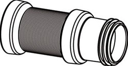 WISA FLEXIFON CLOSETAANSLUITSTUK FLEXIBEL KUNSTSTOF WIT LENGTE 650MM UITWENDIGE AANSLUITDIAMETER 100 110MM UITWENDIGE BUISDIAMETER AANSLUITING 110MM STEEKMAAT 37MM 1409986087