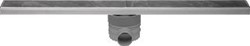 EASY DRAIN MULTI RVS DOUCHEGOOT LXB= 700X98MM RECHTHOEKIG MET RVS ROOSTER VOOR TEGELS SCHUIFEIND HORIZONTAAL 50MM MET SIFON EDT700