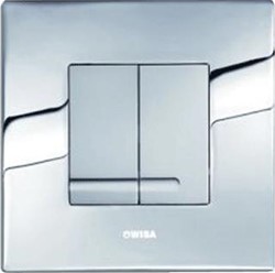 WISA XS / XF DELOS BEDIENINGSPANEEL CLOSET/URINOIR ZINK DRUKGEGOTEN CHROOM (BXLXH) 160X160X10MM VANDAALBESTENDIG GESCHIKT VOOR FRONTBEDIENING BEDIENING TWEEKNOPS GESCHIKT VOOR WANDCLOSE 8050414051