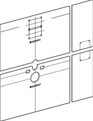 GEBERIT GISEASY GIPSKARTONPLATEN T.B.V. TOILETMODULE MET RESERVOIR UP200 PLANCHETBED. 442332001