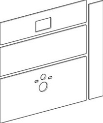 GEBERIT GISEASY GIPSKARTONPLATEN T.B.V. TOILETMODULE MET RESERVOIR UP300 EN UP320 FRONTBED. 130X130CM 442331001