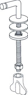 PRESSALIT 300 VAST SCHARNIER PER PAAR VOOR SPHINX 300 STAAND CLOSET RVS BT8999