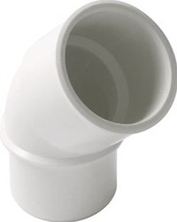 NICOLL PVC BOCHT 40 45 GRADEN LIJMMOF-SPIE WIT 110001W