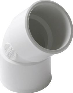 NICOLL PVC BOCHT 32 45 GRADEN LIJMMOF-MOF WIT 110030W