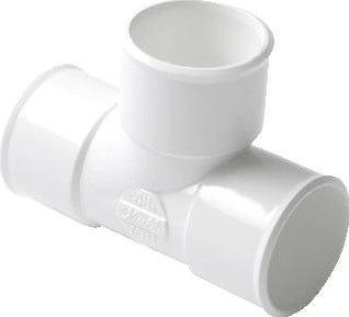 NICOLL PVC T-STUK 3X LIJMMOF 50 87 GRADEN WIT 110082W