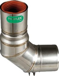 PANFLEX INOX ENKELWANDIG ROOKGAS KOPPELSTUK RVS STEEKEIND 60MM MOF 80MM 272.060.91.01