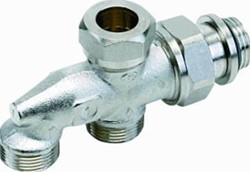 COMAP ZIJ-ONDERBLOK 2-PIJPS 1/2 RECHT. NIET AFSLUITBAAR. BUISAANSLUITING M22. HOH 35MM 438722B