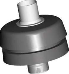 UBBINK ROLUX T120 PP 50 SCHOORSTEENKAP MET GRESPOTAANSLUITING EN KOPPELING M 0716028
