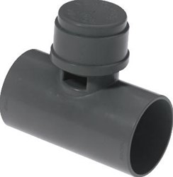 MCALPINE VENTAPIPE 15 BELUCHTER MET T-STUK 32MM KLEMVERBINDING WIT (VOOR BELUCHTING VAN EEN LOZINGTOESTEL) 0055120