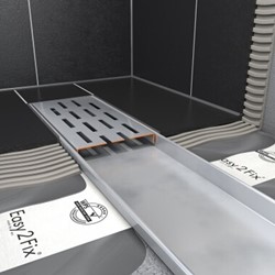 EASY DRAIN MULTI RVS DOUCHEGOOT LXB= 600X98MM RECHTHOEKIG ZONDER ROOSTER SCHUIFEIND HORIZONTAAL 50MM MET SIFON EDMI600