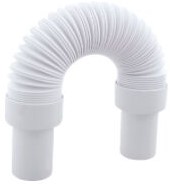 MCALPINE FLEXIBELE AFVOERBUIS 40MM X 40MM (SPIE X SPIE) 900MM LENGTE PP WIT (VOOR ALLE SIFON MODELLEN) 0050405