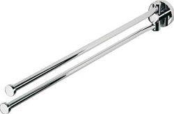 GEESA NEMOX 2-LIDS HANDDOEKHOUDER L= 406MM HOUDER DRAAIBAAR AFDEKROZET: ROND CHROOM 916505-02