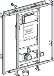 GEBERIT GISEASY WC-ELEMENT MET SIGMA INBOUWRESERVOIR UP320 H120 EN BREED 90-125CM MET FRONTBEDIENING 442021005
