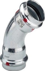 VIEGA PRESTABO BOCHT KOPPELING 45GR 76,1MM X 76,1MM STAAL (PERS X PERS) 597 610