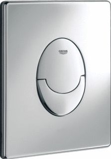 GROHE SKATE AIR BEDIENINGSPLAAT MECHANISCH HORIZONTAAL TWEEKNOPS 197 X 156MM (LXB) KUNSTSTOF CHROOM 42305000