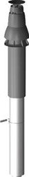 BURGERHOUT SKYLINE DAKDOORVOER CONCENTRISCH 100/150MM ALUMINIUM ALMGSI 0,5 (3.3206) LENGTE 1745MM ZWART/WIT 40.045.27.70