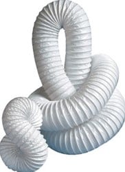 NEDCO KUNSTSTOF AFVOERSLANG A127MM 1,5MTR WIT INCL.KLEMBANDEN 61202100