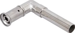 HENCO KNIE KOPPELING 90GR AANSLUITKNIE 16 X 12MM CU VERNIKKELD. L = 200MM (PERS X BUIS) 37P-1612L