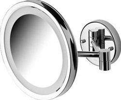 GEESA MIRROR COLLECTION SCHEERSPIEGEL MET LED VERLICHTING 2-ARMIG 21.5CM 3X VERGROTEND CHROOM 911093