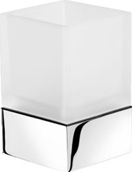 GEESA MODERN ART GLASHOUDER CHROOM MET SATIN GLAS 913502-02