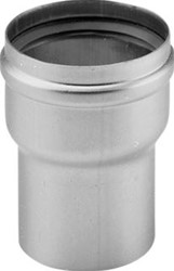 BURGERHOUT ALU-FIX ENKELWANDIG ROOKGAS VERLOOP ALUMINIUM STEEKEIND 130MM MOF 150MM LENGTE 125/75MM 40.045.18.40