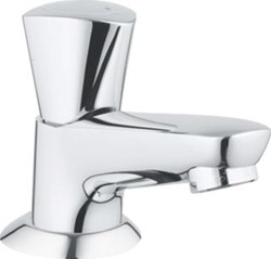 GROHE COSTA S TOILETKRAAN EENGREEPS 1-GATS BOVENDEEL KERAMISCH 93MM HOOGTE 80MM VOORSPRONG UITLOOP LAAG VAST CHROOM 20405001