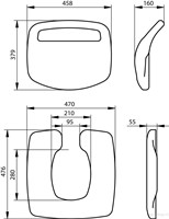 HANDICARE TRENTO VERVANGINGSSET TOILETZITTING LI01219170-00 LI0121-9170-00 LI0121.9170-00-2