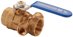 RAMINEX KOGELKRAAN MESSING PTFE DN 20 KNELRING BINNENDRAAD CILINDRISCH BSPP-G (ISO 228-1) AANSLUITING 28MM35MM 282311