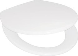 WISA STAR S CLOSETZITTING WIT MET DEKSEL SOFTCLOSE VOOR UNIVERSELE TOILETPOT HARTAFSTAND SCHROEFDRADEN 155MM SCHARNIERPOOT/ROZET ROESTVASTSTAAL (RVS) VOOR MONTAGE VAN BOVENAF AFNEEMBAAR 1409263301