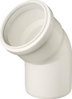 UBBINK ENKELWANDIG ROOKGAS BOCHT KUNSTSTOF STEEKEIND 80MM MOF 95MM WIT RAL9010 0123050