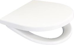 WISA D-STAR 300 S CLOSETZITTING WIT MET DEKSEL SOFTCLOSE HARTAFSTAND SCHROEFDRADEN 155MM SCHARNIERPOOT/ROZET ROESTVASTSTAAL (RVS) VOOR MONTAGE VAN BOVENAF AFNEEMBAAR VOOR REINIGING ZITT 1409263501
