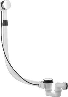 KLUDI ROTEXA 2000 BADAFVOER-EN OVERLOOPCOMBINATIE MET WASTE MET KABEL 85CM CHROOM 214090500