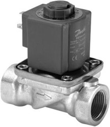 DANFOSS MAGNEETAFSLUITER MESSING SERVO WERKEND 2-2 NC EPDM DOORLAAT 22MM BINNENDRAAD G 1-ZONDER SPOEL 032U5256
