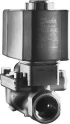 DANFOSS MAGNEETAFSLUITER MESSING SERVO WERKEND 2-2 NC FKM DOORLAAT 15MM BINNENDRAAD G 1-2-ZONDER SPOEL 032U7116