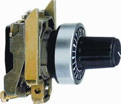 SCHNEIDER-ELECTRIC ZB4 KOP VOOR POTENTIOMETER METAAL KNOP + VOET VOOR ASMAAT 6 MM EXCLUSIEF POTENTIOMETER FRONTRING CHROOM