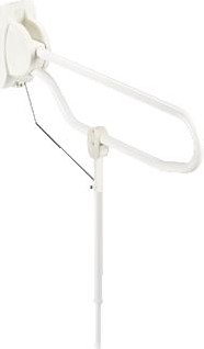 HANDICARE HULPPOOTSET VOOR OPKLAPBARE TOILETBEUGEL RVS WIT LI26143004-02 LI2614-3004-02 LI2614.3004-02