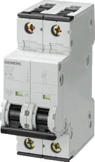 SIEMENS 5SY75 INSTALLATIEAUTOMAAT 1P+N 15KA/25KA B-KARAKTERISTIEK 20A 2 MODULEN 5SY7520-6