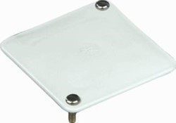 ABB HAFOBOX VIERKANTE DEKSEL VOOR INBOUWDOOS MET HAAK SCHROEFBEVESTIGING KUNSTSTOF HALOGEENVRIJ DIAMETER 71MM WIT 7161.110
