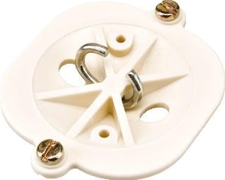 ABB HAFOBOX RECHTHOEKIGE DEKSEL OPBOUWDOOS MET HAAK SCHROEFBEVESTIGING T.B.V. 4200-SERIE LXBXD 60X75X8MM WIT 7160.130