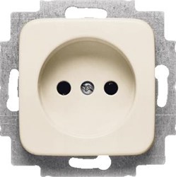 ABB BUSCH JAEGER SI THERMOPLAST INBOUW 1-VOUDIGE WCD ZONDER AARDE CENTRAALPLAAT SCHROEFKLEM RAL1013 2CKA002111A0532