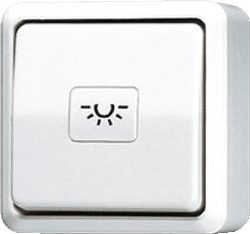 JUNG IMPULSDRUKKER UKKER AP600 WIT 1-POL-MET MELDC- 634 A