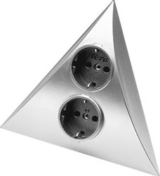 HERA STEKERDOOS 2ST-D-CHROOM-MAT 50660217001